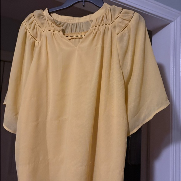 Ann Taylor Pale Yellow Blouse - Picture 2 of 3